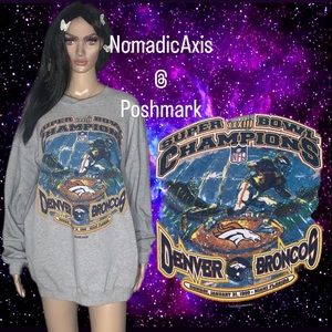 🇺🇸 USA American Vintage NFL Super Bowl Champions Denver Broncos sweater 1990s